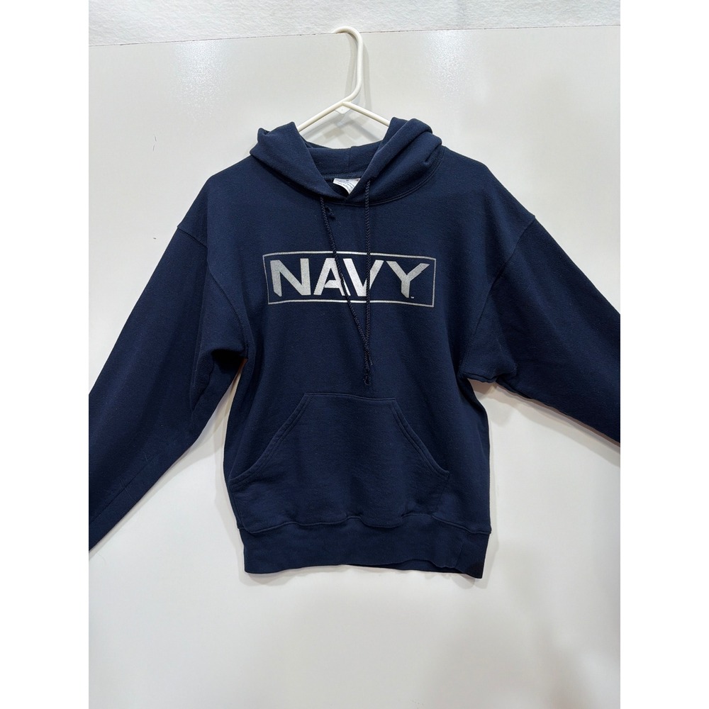 SOFFE Navy Hoodie Sweatshirt Mens Size M Pullover‎ Pocket Navy Blue